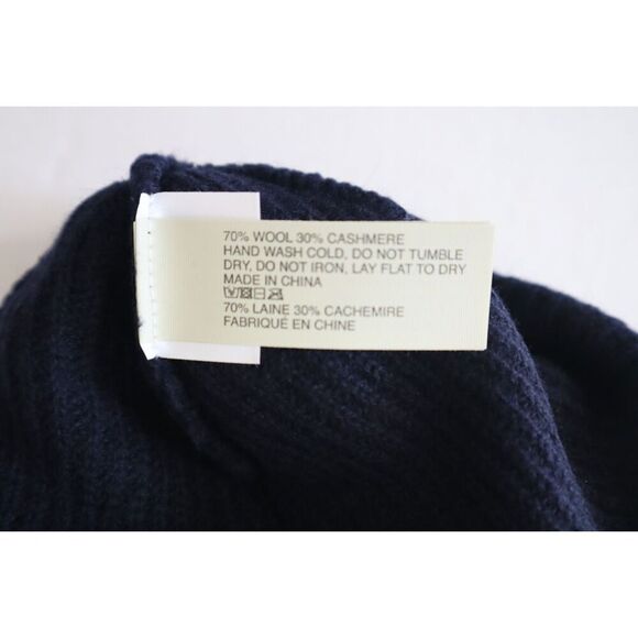 Vuori V8017 Unisex O/S Ink Blue Manchester Wool/Cashmere Fold-Over Beanie Hat main image 4